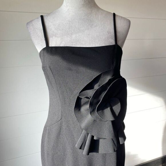 Betsy & Adam Women's Short spandex flower trim Dress Size 4 - Picture 8 of 11